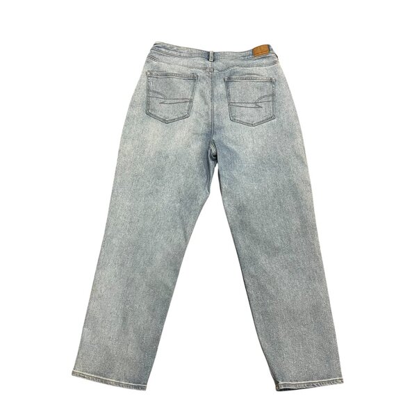 American Eagle Straight Leg Mom Jean, Light Wash, 16 - Picture 2 of 8